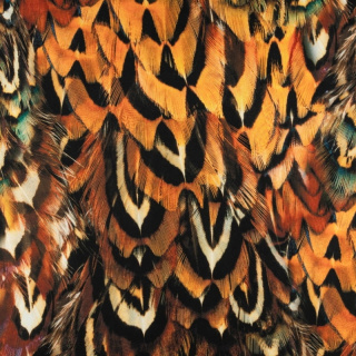 Anyag viszkóz twill narancssárga sima toll 0,5m