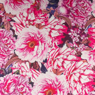 Lágy viszkóz twill rózsaszín sima bazsarózsa minta 0,5m