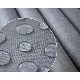 Vízálló világosszürke lenhatású szövet 160 cm 0,5 fm 210g/m²