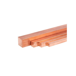 Négyzetes acélrúd réz 1m 20x20mm