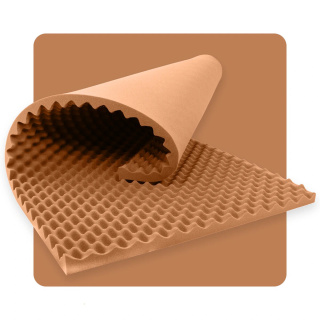 Akusztikus panel hab VLNY 200×100 cm 2 cm barna