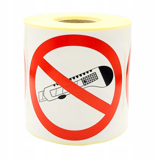 Figyelmeztető címkék matrica 50x50 mm 500 db