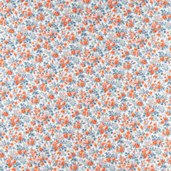 Fehér virágos viszkóz anyag 100% viszkóz 0,5m