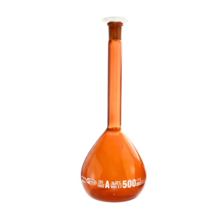 Mérőpohár üveg narancssárga, 200 ml, A osztály, csiszolt csatlakozás 14/23, tanúsítvánnyal – GLASSCO