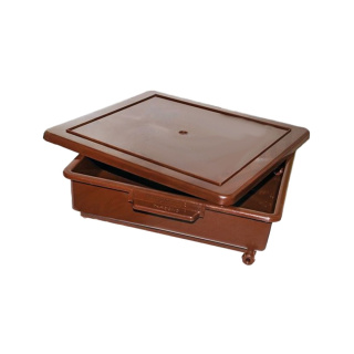 Laboratóriumi tálca PP narancssárga – 225 × 225 × 50 mm