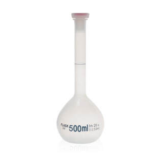 Mérőköcsög PP-ből, üvegdugóval 24/29, B osztály – 1000 ml, ISO 384