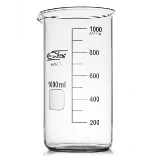 Magas mérőhenger kifolyóval, 600 ml, bórszilikát üveg (BORO 3.3), ISO 3819, DIN 12331