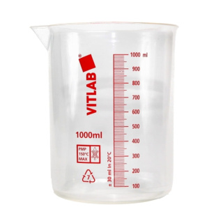 Kadička PMP 400 ml, červená stupnica - VITLAB