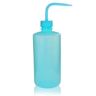 PE-LD fúvóka, 500 ml, kék – keskeny száj, GL28