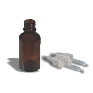30 ml-es gyógyszertári üveg pipettával és csavaros kupakkal