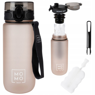 Sport vizes palack füllel MomoWay világos rózsaszín 600ml