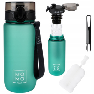 Sportvizes palack füllel MomoWay kék-zöld 600ml