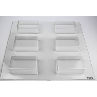 Téglalap alakú szappanforma 6 db-os