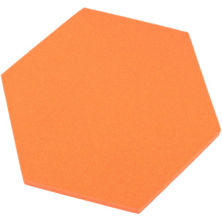 Akusztikus panel hatszög narancssárga 50x50 cm vastagság 3 cm hexagon