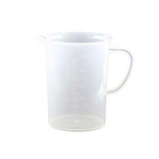 500 ml-es kanna fogantyúval, dombornyomott skálával PP 12 cm