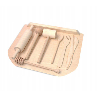Fából készült konyhai készlet gyerekeknek 23x20cm