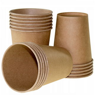 Papírpoharak Eco 250ml barna 100 db 9cm