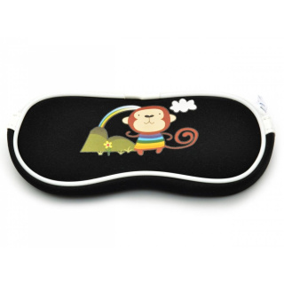 Fekete gyerek szemüvegtok SC-10a majommal