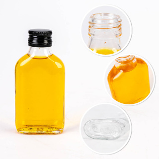 Üvegpalack 10 db 100ml 12cm lapos