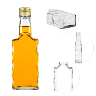 Üvegpalack 200ml 18cm WAVE