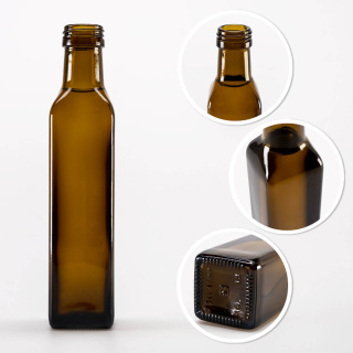 Üvegpalack 5 db 250ml 21cm MARASCA olíva