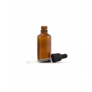 Barna üvegpalack 100 ml pipettával és cseppentővel