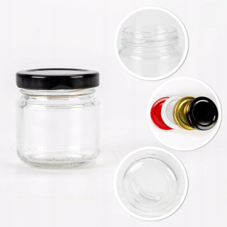 Üvegtartály 5 db 100 ml-es 5 cm-es tégely fedővel