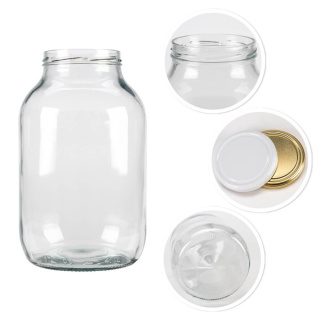 4000 ml-es 26 cm-es üvegedény fedővel