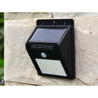 Napelemes lámpa 30 SMD LED mozgásérzékelővel 12x9x5cm