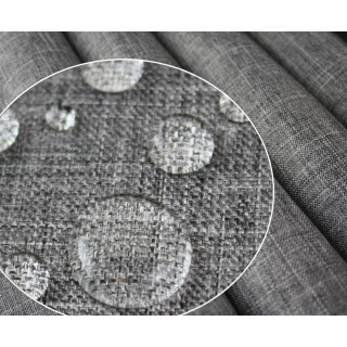 Vízálló sötétszürke lenhatású szövet 160 cm 0,5 fm 210g/m²