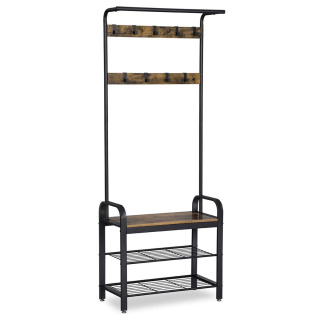 Ruhaakasztó ülőhellyel és tárolóhellyel 72x33x183cm