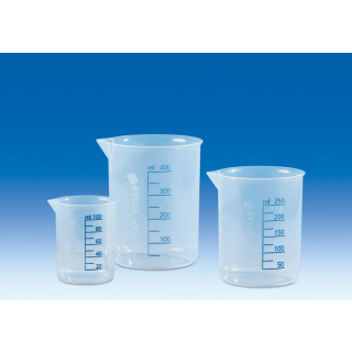 Laboratóriumi PP kád 500 ml, kék skála VITLAB