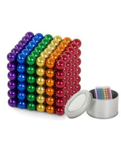 Mágneses golyók többszínű 5mm 216db + doboz