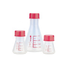 Erlenmeyer lombik PMP-ből piros kupakkal – 1000 ml, GL 45