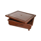Laboratóriumi tálca PP narancssárga – 225 × 225 × 50 mm