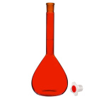 Odmerná banka 10 ml, zábrus 10/19, trieda A, oranžové sklo