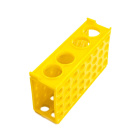 4 az 1-ben próbatartó állvány, kicsi, sárga – PP, 170 × 90 × 50 mm, laboratóriumi