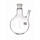 Guľatá banka dvojhrdlá 250 ml, zábrus 29/32 a 14/23, šikmé bočné hrdlo