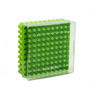 Škatuľka na skúmavky Eppendorf a kryoskúmavky 100 miest, 133x133x52 mm, zelená
