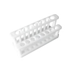 Kétsoros PP csőállvány, 7 hely 21,5 mm és 8 hely 17,5 mm tűkkel – laboratóriumi