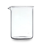 Alacsony kiöntővel ellátott lombik, 600 ml, bórszilikát üveg (BORO 3.3), magasság 125 mm, átmérő 90 mm, ISO 3819, DIN 12331