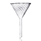 Laboratóriumi üveges tölcsér hornyokkal gyors szűréshez, átmérő 100 mm – BORO 3.3