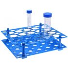 Összecsukható Falcon kémcsőtartó, 20 hely 50 ml és 30 hely 15 ml, kék – PP