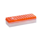 Kétoldalas Eppendorf próbababa tartó fedéllel, 60 hely, 0,5–2,0 ml, narancssárga – PP