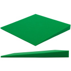 Akusztikus panel sötétzöld KLIN ferde vágással 50×50 cm vastagság 5 cm