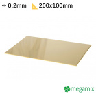 Sárgaréz lap 200x100x0,2mm