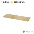 Sárgaréz lap 200x50x0,8mm