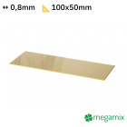 Sárgaréz lap 100x50x0,8 mm