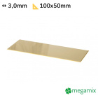Sárgaréz lap 100x50x3,0 mm