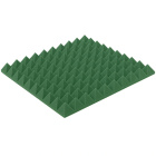 Akusztikus panel sötétzöld PIRAMIS 50×50 cm vastagság 5 cm